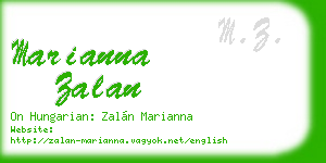 marianna zalan business card