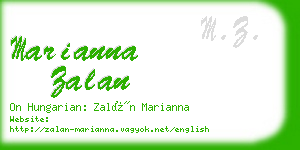 marianna zalan business card